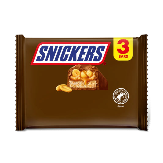 Snickers Peanut Multipack Chocolate Bars 3 x 40g