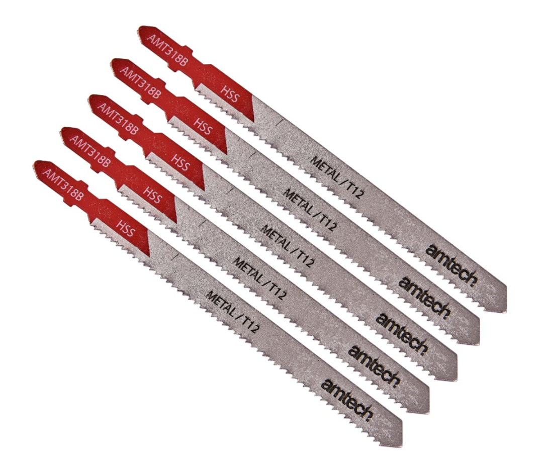 Amtech Lot de 5 lames de scie sauteuse en métal 2,5-6 mm