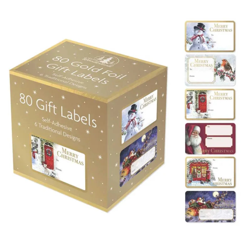 Christmas Traditional 80 Gift Label's