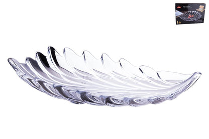 Crystal Glass Fruit Plate  for Dining Serving 42x30x6.5 cm
