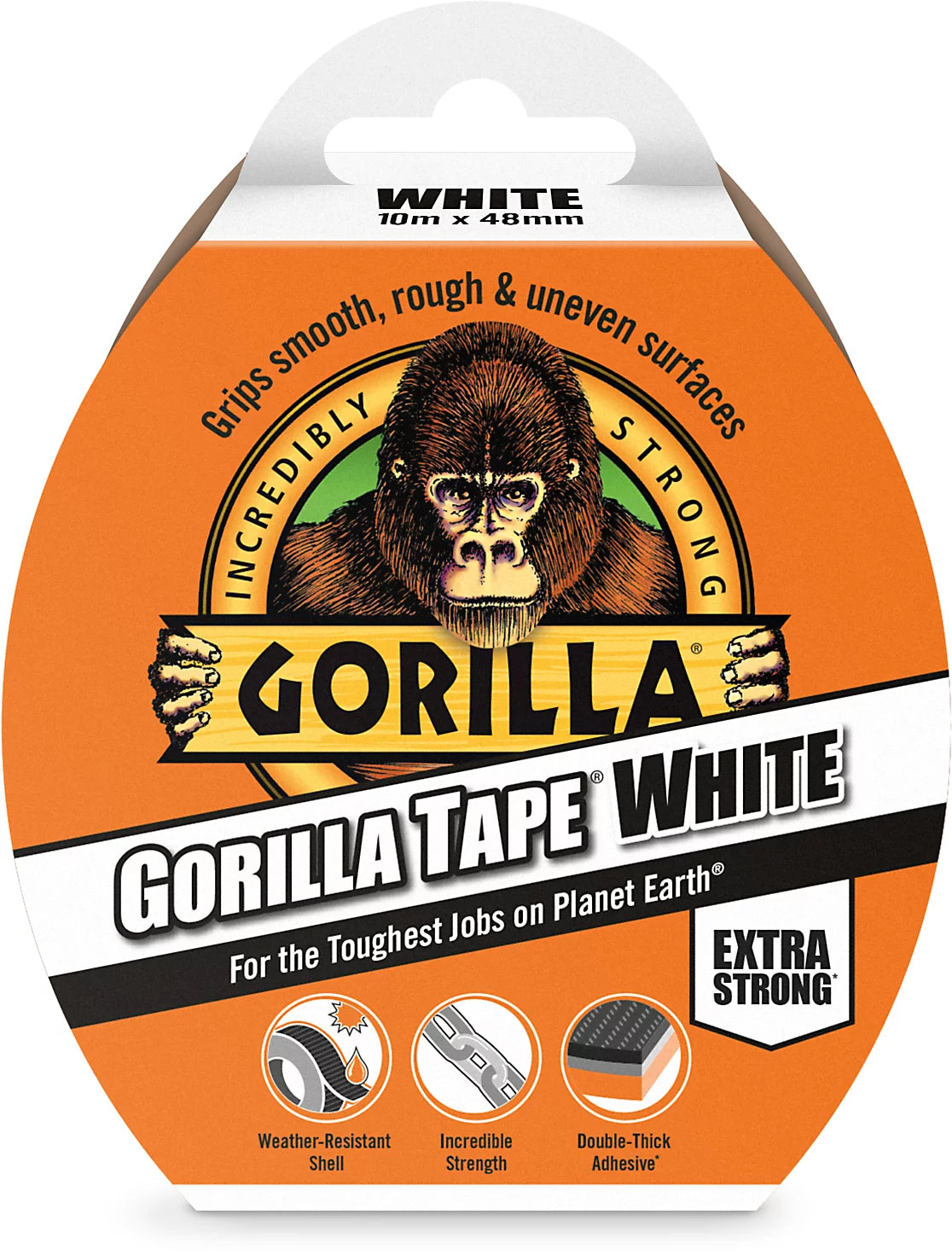 Gorilla - Ruban adhésif Gorilla 48mm x 10m Blanc
