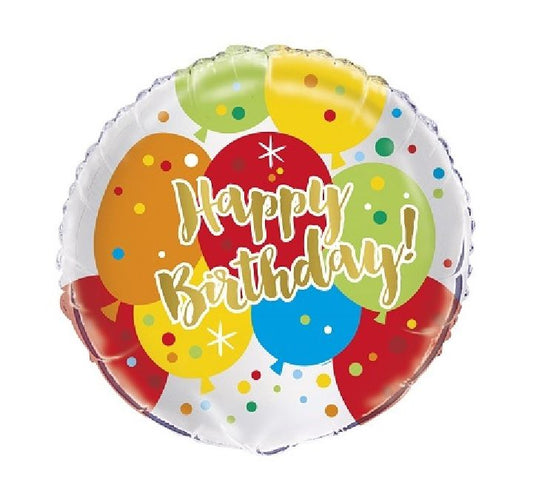 Glitzy Gold Birthday 45cm (18") Foil Balloon