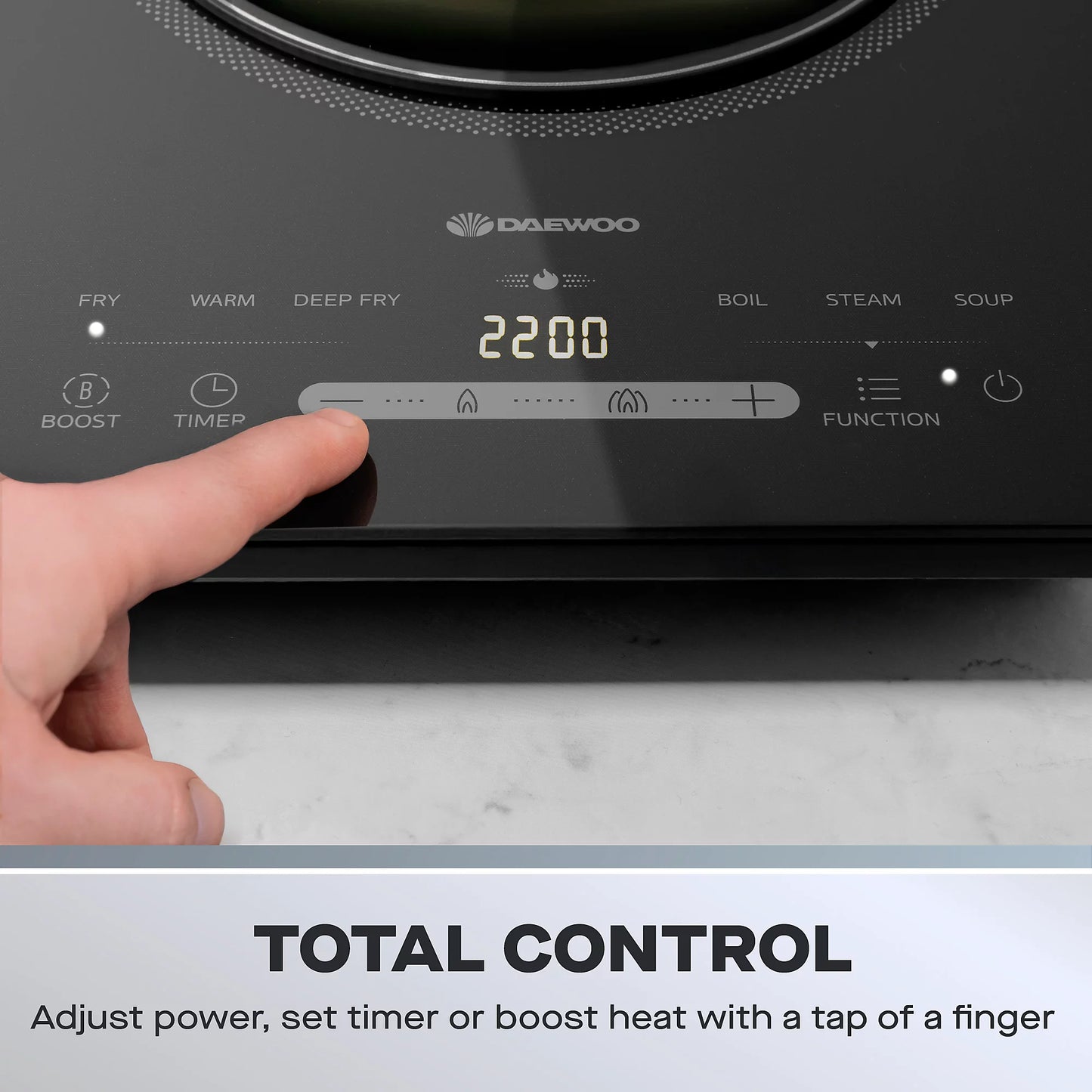 Table de cuisson à induction Daewoo 2200W, une plaque de cuisson autonome, compacte, à poser
