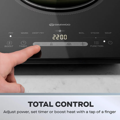 Table de cuisson à induction Daewoo 2200W, une plaque de cuisson autonome, compacte, à poser