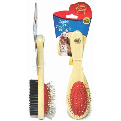 Brosse de toilettage double face Pride & Groom pour animaux de compagnie