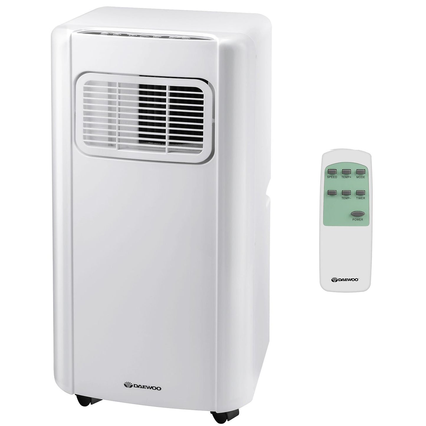 Climatiseur portable 3-en-1 Daewoo pour chambre ou bureau, unité AC 5000 BTU avec déshumidificateur et ventilateur, télécommande - Blanc