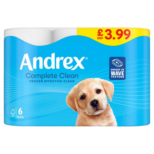 Andrex Complètement Propre 6 Rouleaux 3,99 £ PMP