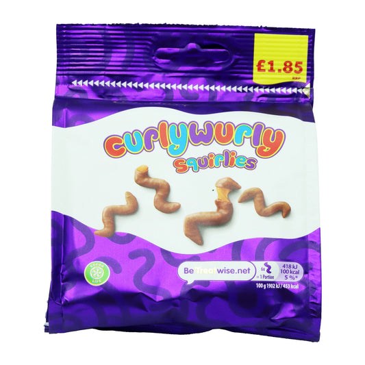 Cadbury Curly Wurly Squirlies Chocolate Bag £1.85 PMP 95 g