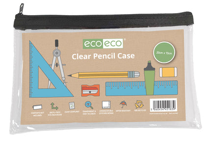 Trousse plate en PVC transparent Eco Eco – 20x13cm