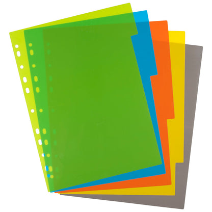 EcoA4 50% Recycled Set 5 Index File Dividers