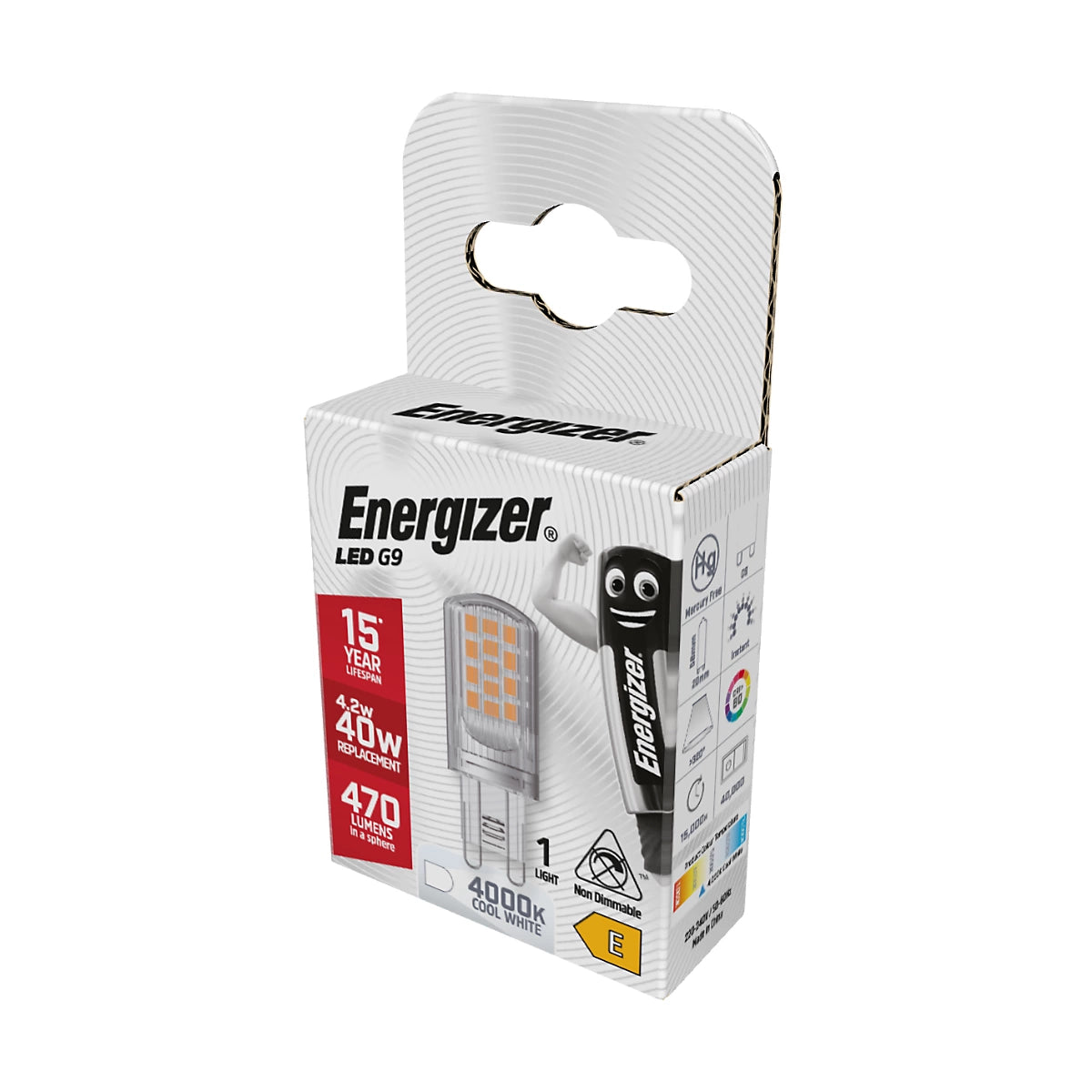 Energizer Ampoule LED G9 4,2W 4000K 470lm - Blanc froid