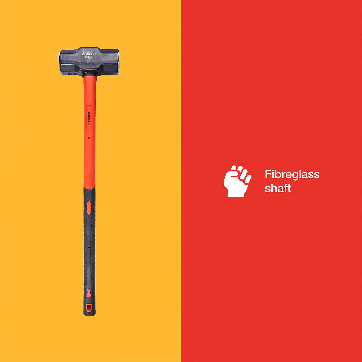 Amtech  4.5kg (10lb) Sledge hammer with long fibreglass shaft