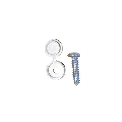Number Plate Caps & Screws White - Pack of 50 - PEARL CONSUMABLES PNP145R