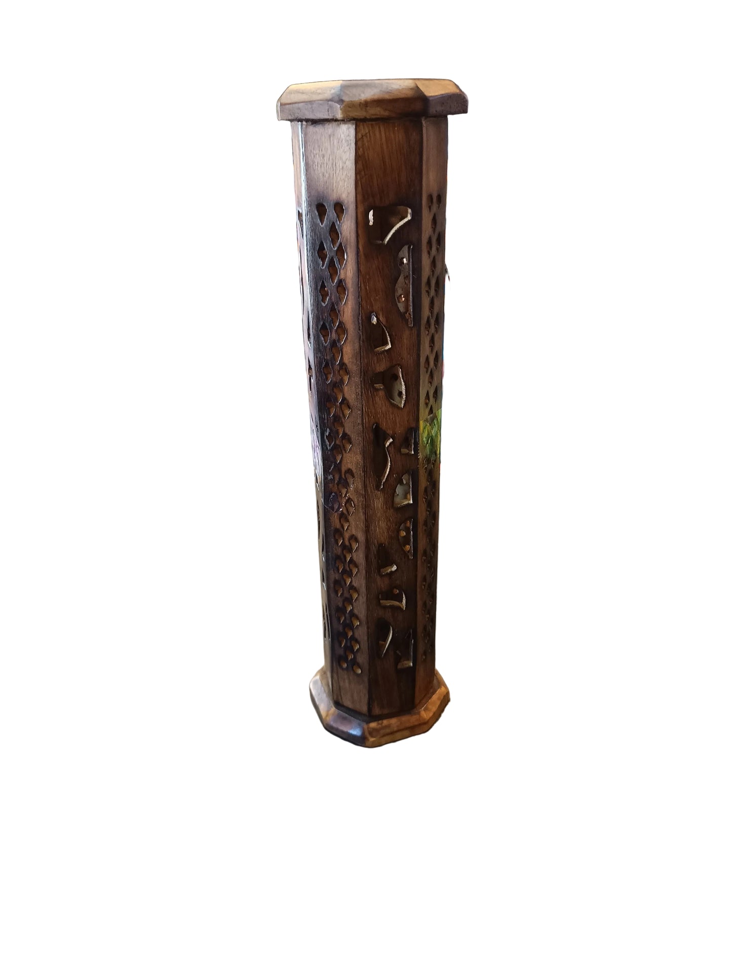 WOODEN INCENSE HOLDER TOWER / STORAGE BOX