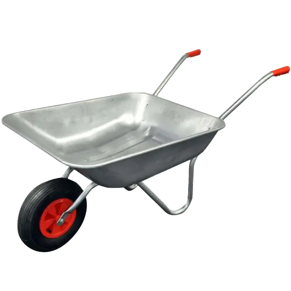 Arboria Wheelbarrow 65Ltr Silver 82cmx61cmx23cm