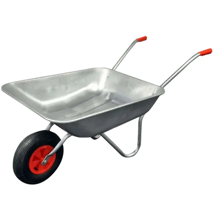 Arboria Wheelbarrow 65Ltr Silver 82cmx61cmx23cm