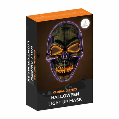 Global Gizmos LED Skull Halloween Mask