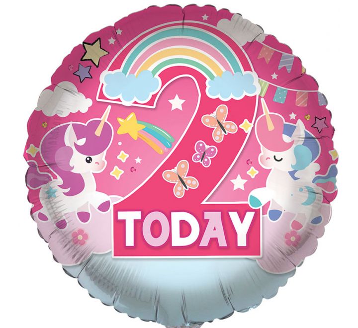 18" SENSATIONS AGE 2 GIRL BALLOON