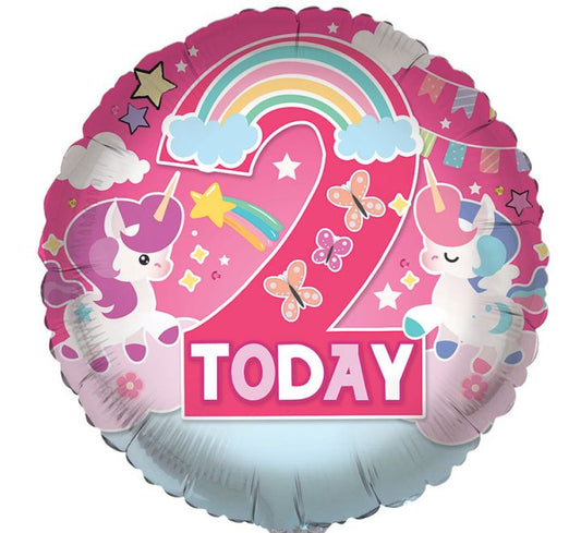 18" SENSATIONS AGE 2 GIRL BALLOON