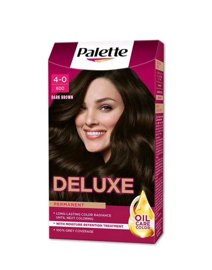 Palette Deluxe Permanent Hair Dye Dark Brown 4-0