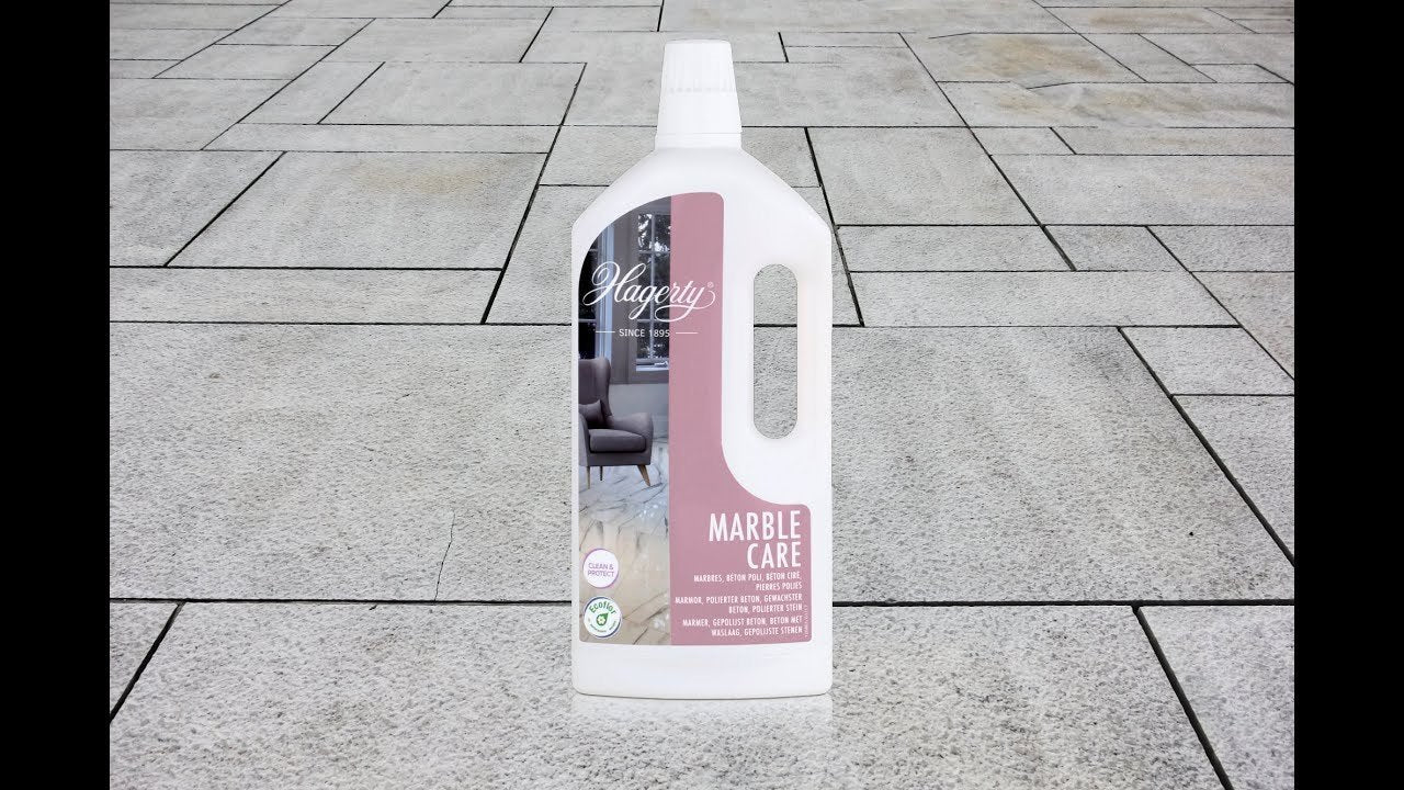 Hagerty Marble Care Marble Cleaner 1 Litre I Effective Cleaner for Marble Floors Concrete Polished Stone I Remineralizing Care for Marble Enriched with Rock Crystal