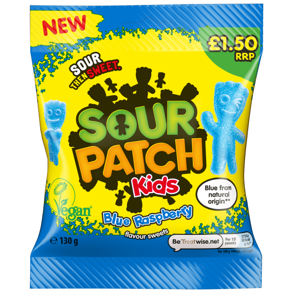 Bonbons Sour Patch Kids Framboise Bleue Prix conseillé 1,50 £ 130 g