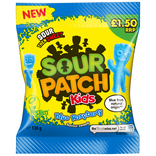 Bonbons Sour Patch Kids Framboise Bleue Prix conseillé 1,50 £ 130 g