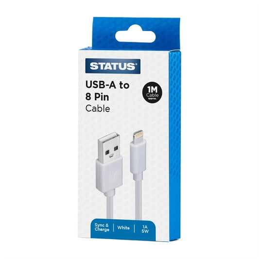 Status USB to 8-Pin (Lightning) Charging Lead 1m