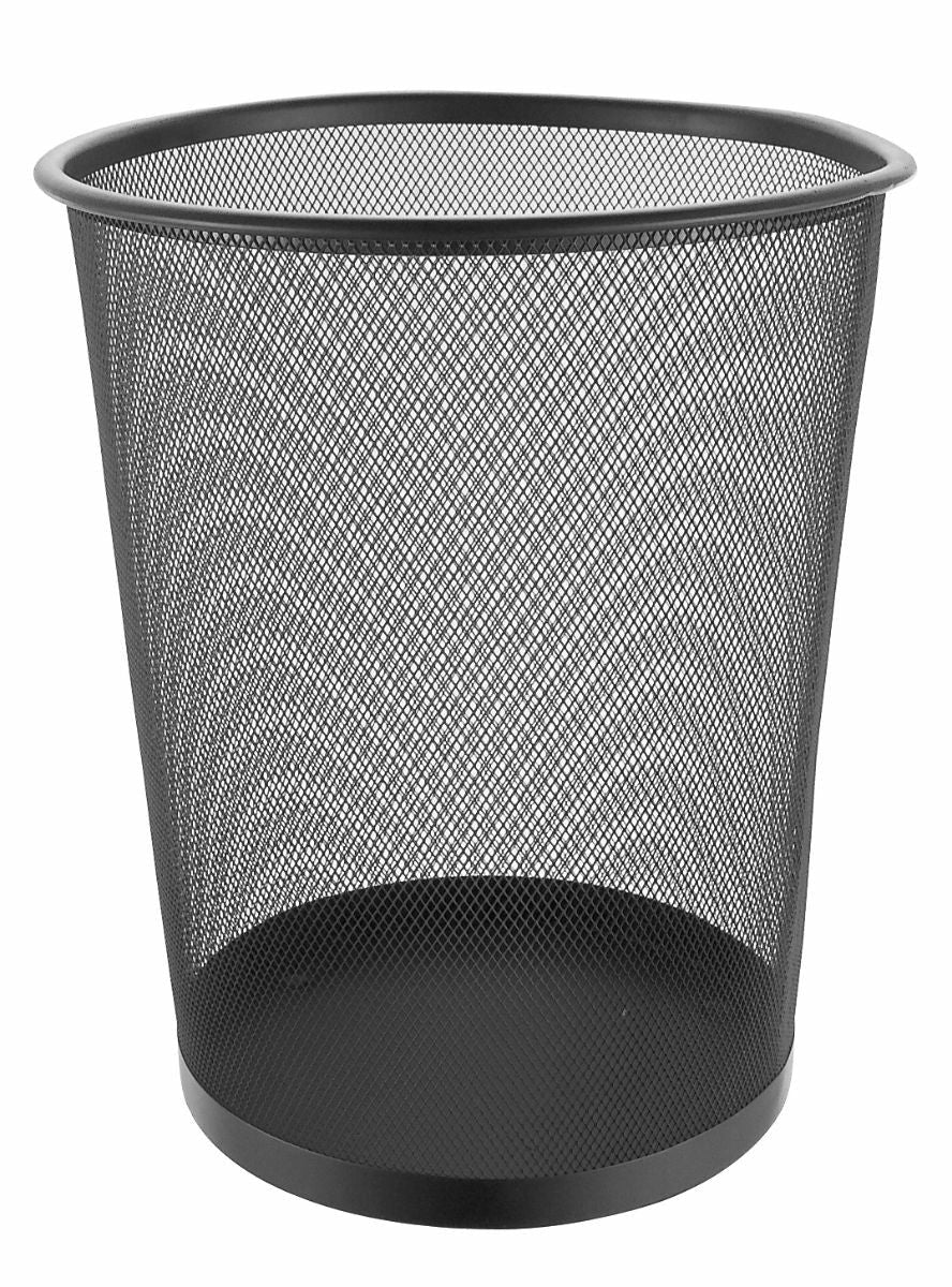 CORBEILLE À PAPIER EN MAILLE MÉTALLIQUE NOIRE BLUE CANYON 16 L