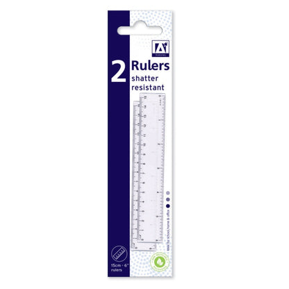 Règle incassable de 15 cm – Lot de 2