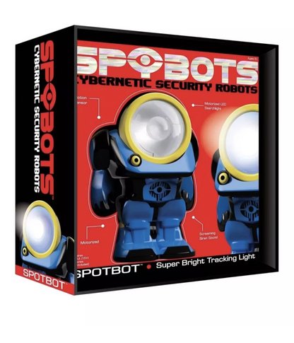 NEW Spy Bots Cybernetic Security Robot with LED Search Light