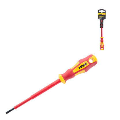 Rolson 3.5 x 100mm VDE Slotted Insulated Screwdriver