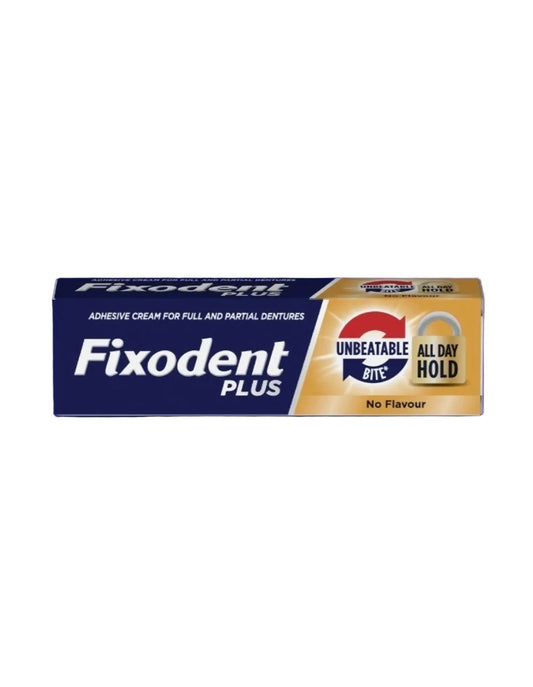 Fixodent Plus Maintien Inégalable Double Action Crème Adhésive pour Prothèses Dentaires 40g NEUF