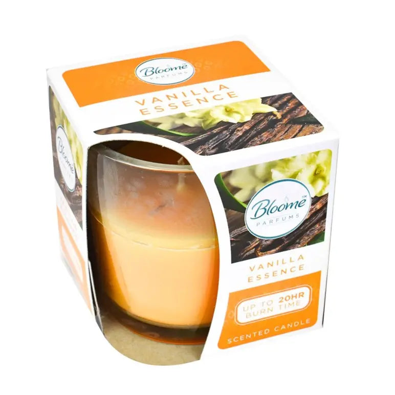 BOUGIE PARFUMÉE BOCAL VERRE BLOOM 20H - ESSENCE VANILLE