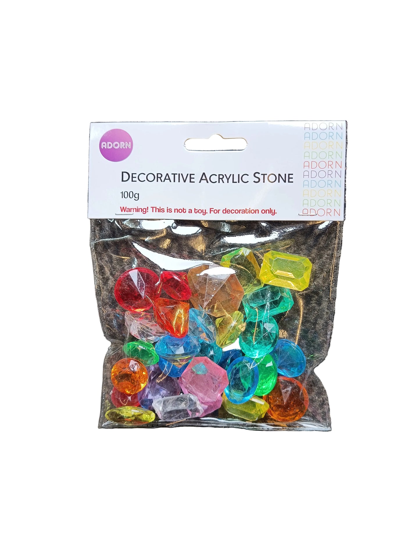 Adorn Decorative Acrylic Stones 100g