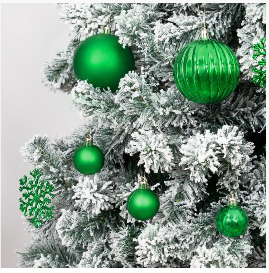 The Christmas Workshop 50Pk Shatterproof Baubles - Green