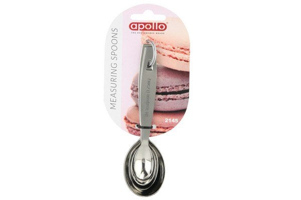 Apollo Cuillère Mesureuse Acier Inoxydable Lot de 4 Ovales