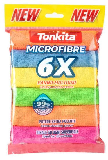 TONKITA CHIFFONS MICROFIBRE ASSORTIS - 6 PIÈCES