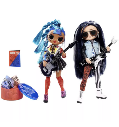 L.O.L. Surprise! OMG Remix 2-Pack Rocker Boi and Punk Grrrl Fashion Dolls NEW