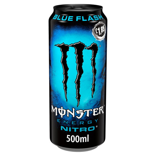 Monster Energy Drink Nitro Blue Flash PM £1.85 500ml Can