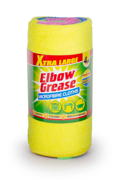 Elbow Grease Microfibre Cloths 4pk