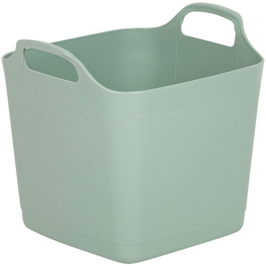 Wham 15 Litre Flexi Square Graduated Storage Tub, Silver Sage