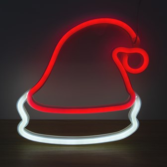 Christmas Workshop Christmas Hat LED Neon Hanging Sign Light