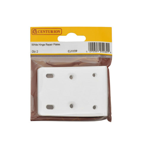 Centurion® Hinge Repair Plate, 75mm x 55mm, White