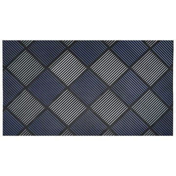 Améliorez Votre Entrée avec le Tapis Grattoir en Caoutchouc Platina - Argent/Bleu 40x70cm.