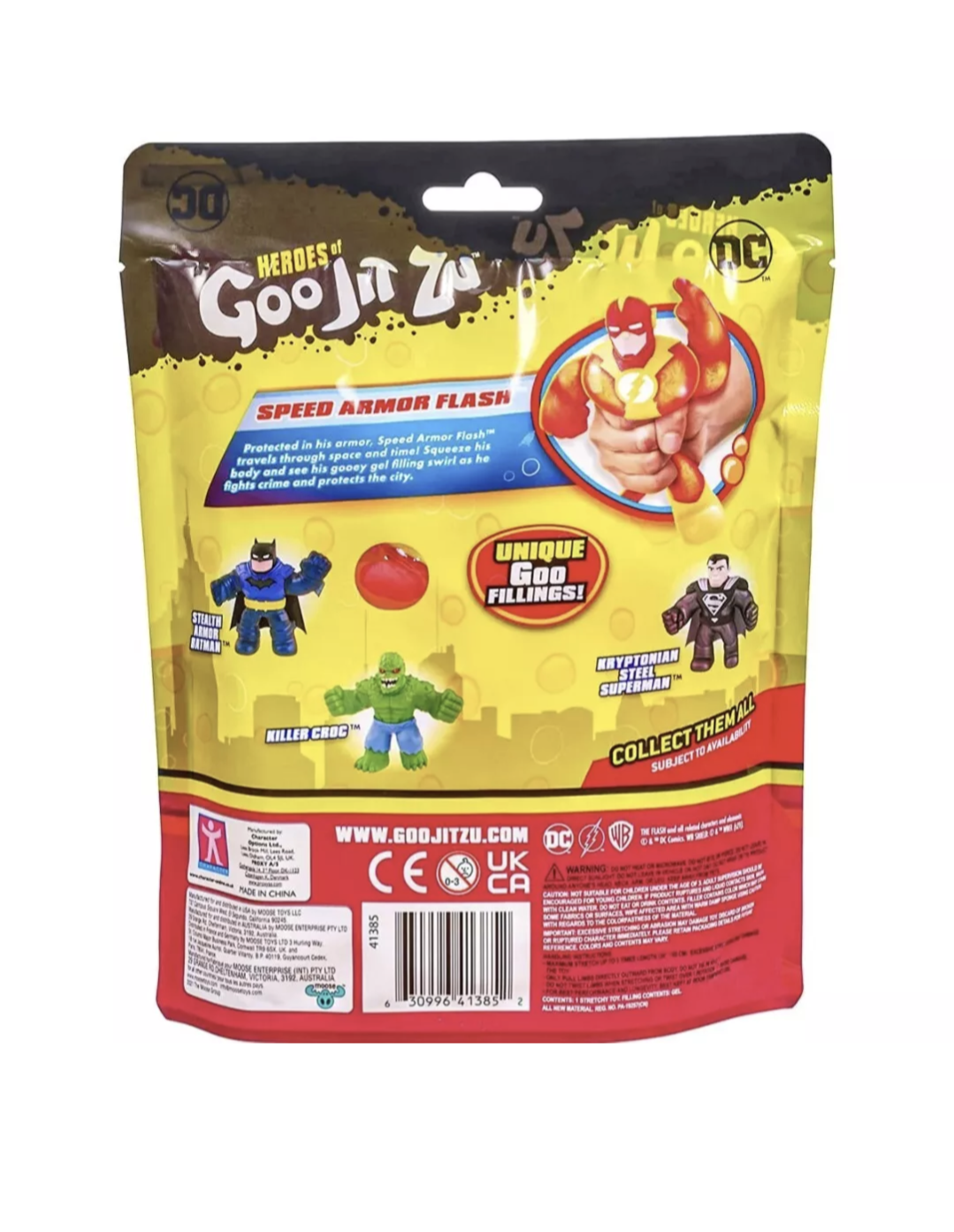 The Flash DC Toys Heroes Of Goo Jit Zu Stretchy Superheroes Speed Armor