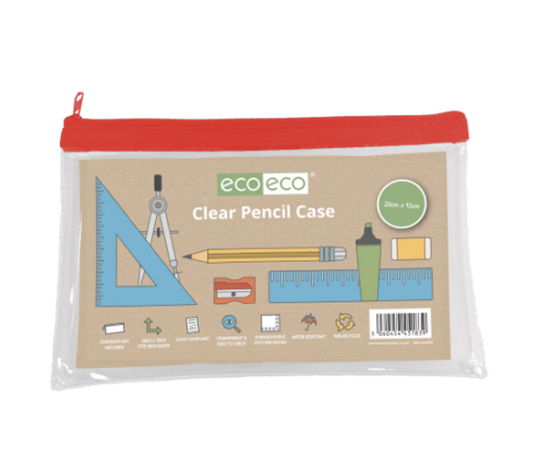Trousse plate en PVC transparent Eco Eco – 20x13cm