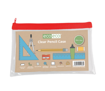 Trousse plate en PVC transparent Eco Eco – 20x13cm