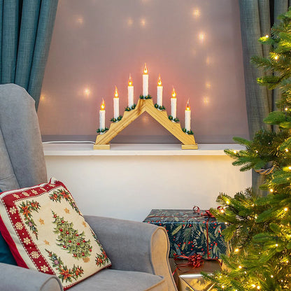 The Christmas Workshop Wooden Christmas Candle Bridge