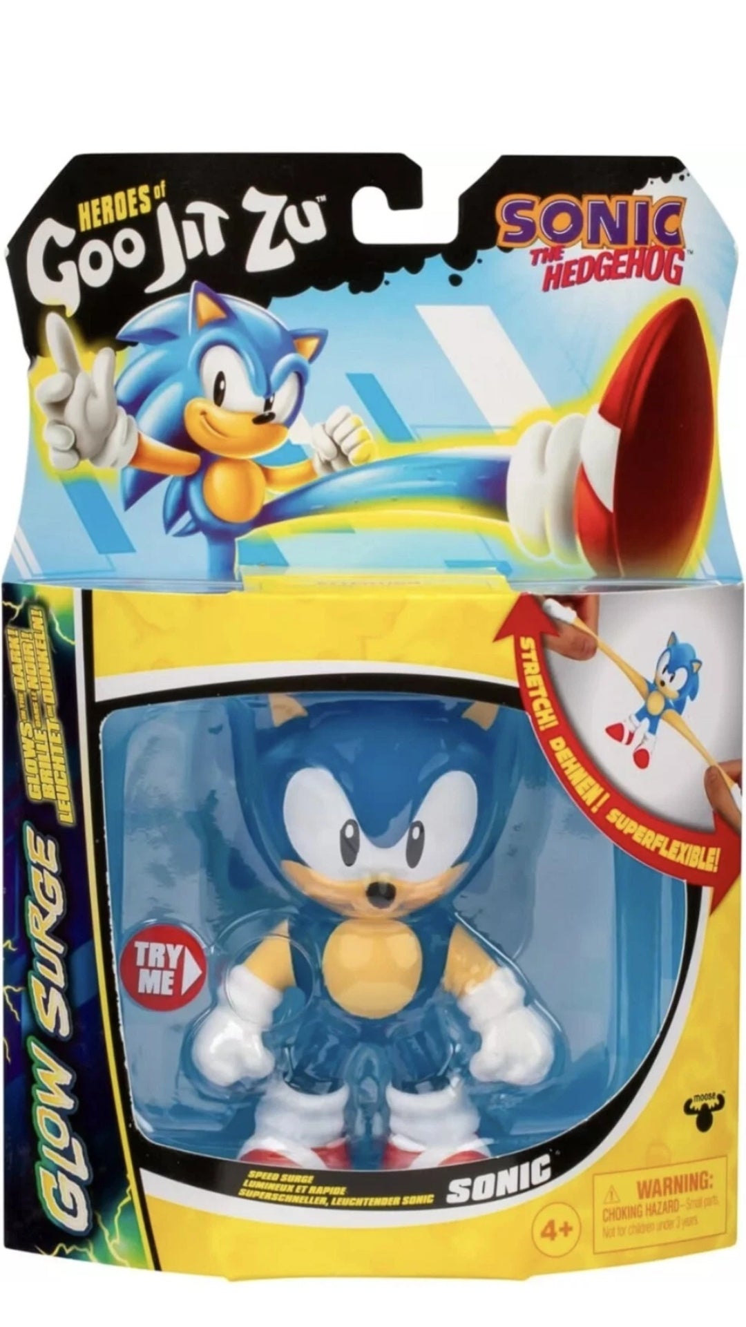 Figurine lumineuse extensible Sonic The Hedgehog Speed Surge Heroes of Goo Jit Zu